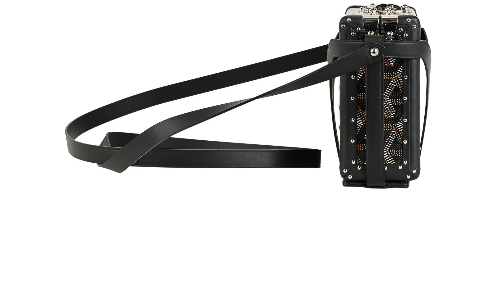 Goyard Minaudiere Trunk, &pound;3,500, Handbags, Black, Canvas, Side view